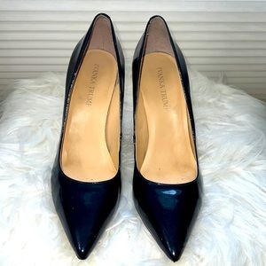 Stiletto 4-inch dark blue pumps